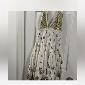 KC Chaudrey Colorful Halter dress M NWT